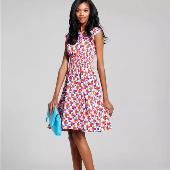 kate spade Dresses & Skirts - ♠️Kate Spade Silk Pueblo Tile Dress Sz 14 XL♠️